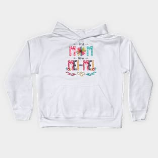 First Mom Now Mei-Mei Wildflowers Happy Mothers Day Kids Hoodie